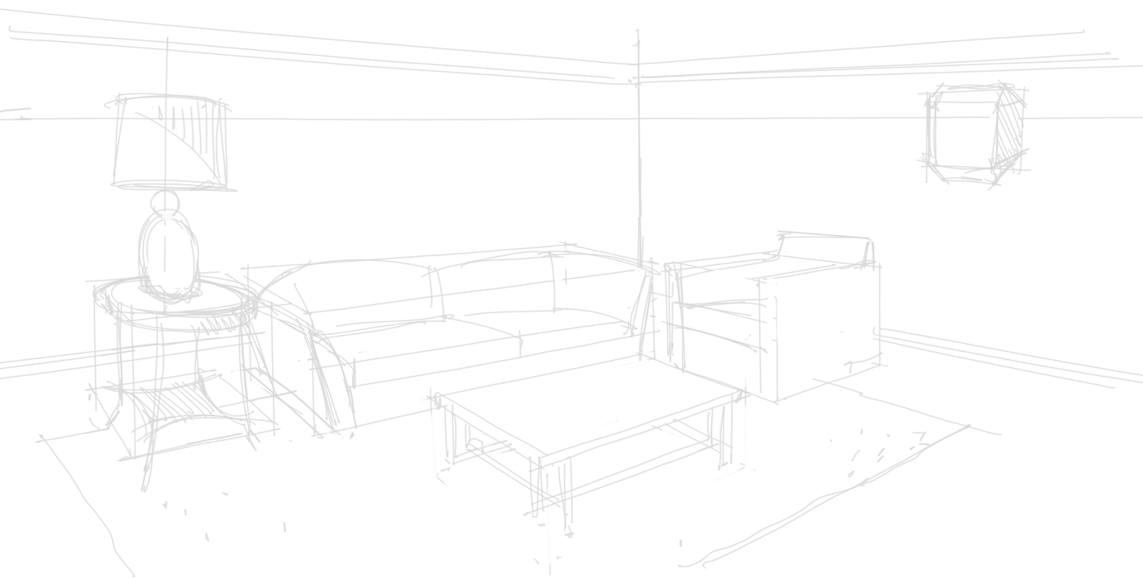 Living Room Sketch 1 Bai Interiors Homewares